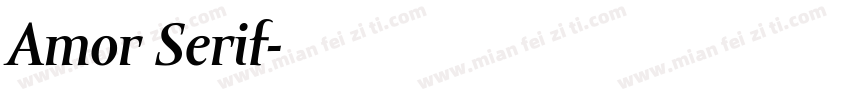 Amor Serif字体转换